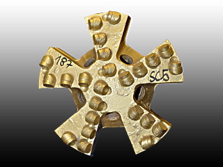 PCD Bohrkrone Typ SC5 Detailaufnahme